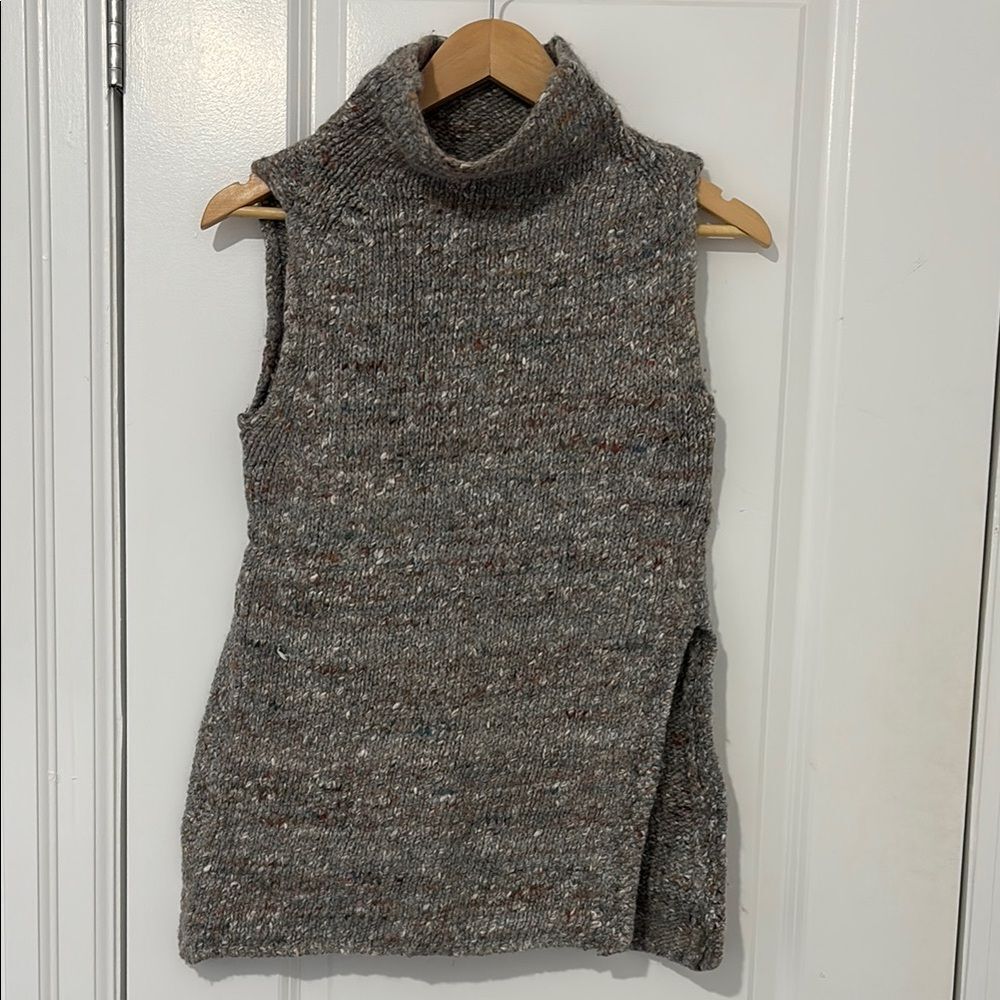 Aritzia Wilfred Durandal Sweater Marled Gray Sleeveless